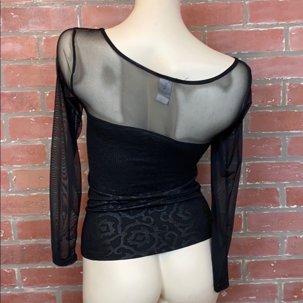 BLACK bodice with Mesh shirt - Picture 6 of 7